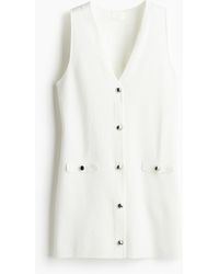 H&M - Kleid mit V-Ausschnitt - Lyst