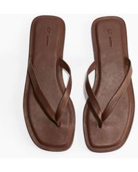 H&M - Zehensandalen aus Leder - Lyst