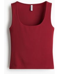 H&M - Tanktop Van Microvezel - Lyst