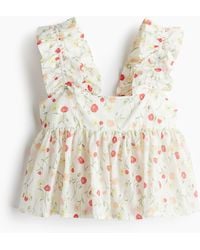 H&M - Gerafftes Tanktop mit Peplum - Lyst