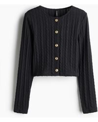 H&M - Vest Met Kabelgebreide Look - Lyst