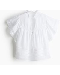 H&M - Blouse avec col à nouer - Lyst