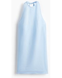 H&M - Neckholder-Kleid aus Leinenmix - Lyst