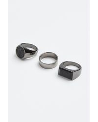 H&M 3-pack Rings - Black