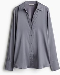H&M - Bluse mit V-Ausschnitt - Lyst