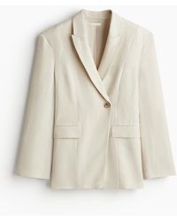 H&M - Blazer aus Leinenmix - Lyst