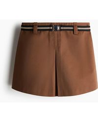 H&M - Twill Skort Met Ceintuur - Lyst
