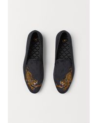 H&M Mocassins en velours - Noir
