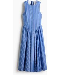 H&M - Baumwollkleid mit Bindebändern im Rücken - Lyst