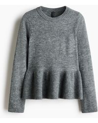 H&M - Pull Péplum - Lyst