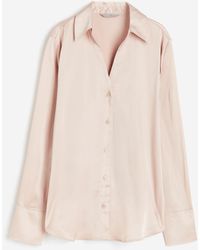 H&M - Bluse mit V-Ausschnitt - Lyst