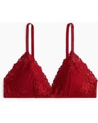 H&M - Soutien-Gorge Souple Et Paddé En Dentelle - Lyst