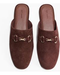 H&M - Loafer-Pantoletten aus Leder - Lyst