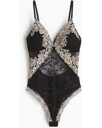 H&M - Kanten Body Met Padded Cups - Lyst