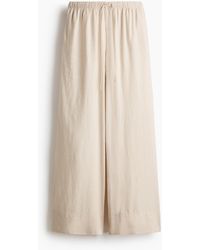 H&M - Weite Hose aus Leinengemisch - Lyst