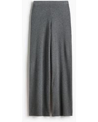 H&M - Weite Hose aus Rippstrick - Lyst
