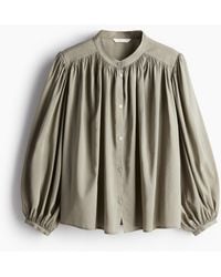 H&M - Bluse mit Ballonärmeln - Lyst