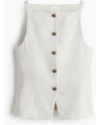 H&M - Gilet Sans Manches En Lin Mélangé - Lyst