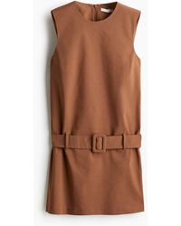 H&M - Minikleid mit Gürtel - Lyst