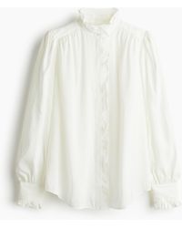H&M - Oversize-Bluse mit Volantbesatz - Lyst