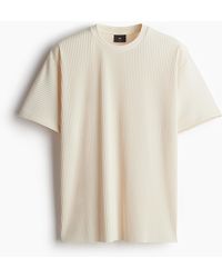 H&M - Plissiertes T-Shirt in Loose Fit - Lyst