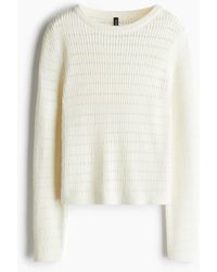 H&M - Pullover mit Lochmuster - Lyst