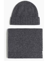 H&M - Set mit Mütze und Schal aus Merinowolle - Lyst
