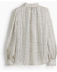 H&M - Bluse mit Stehkragen - Lyst
