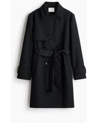 H&M - Knielange Trenchcoat Van Twill - Lyst