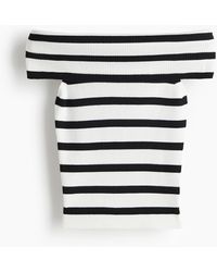 H&M - Ribgebreide Off-the-shouldertop - Lyst