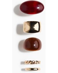 H&M - 5er-Pack Ringe - Lyst