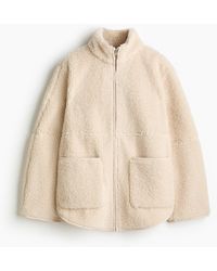 H&M - Jacke aus Teddyfleece - Lyst