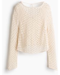 H&M - Top im Häkellook mit Bindedetail - Lyst