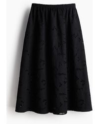 H&M - Jupe mit Broderie Anglaise - Lyst