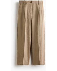 H&M - Enkellange Broek Van Twill - Lyst