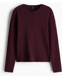 H&M - Textured-knit Cardigan - Lyst