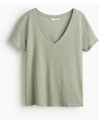 H&M - T-shirt en lin mélangé - Lyst