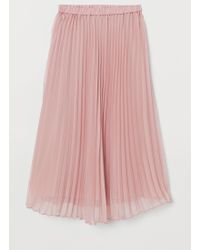 H&M Plissierter Rock - Pink
