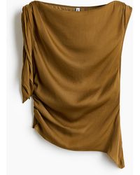 H&M - Asymmetrisches Top mit Bindedetail - Lyst