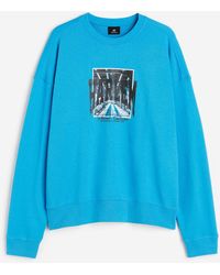 H&M - Sweatshirt mit Print Relaxed Fit - Lyst