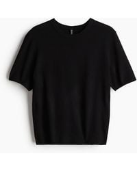 H&M - Fijngebreid T-shirt - Lyst
