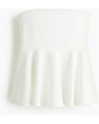 H&M - Bandeau-Top mit Peplum - Lyst