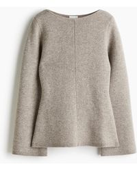 H&M - Wollen Peplumtop - Lyst
