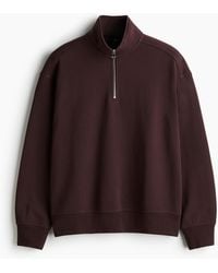 H&M - Sweatshirt mit Zipper in Loose Fit - Lyst