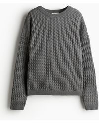 H&M - Zopfpullover aus Kaschmirmix - Lyst