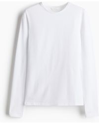 H&M - Top Ajusté En Coton - Lyst