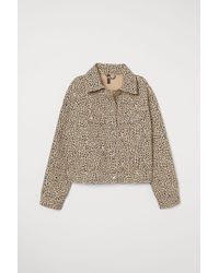 H&M Patterned Twill Jacket - Natural