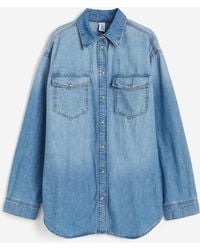 H&M - Jeansbluse - Lyst