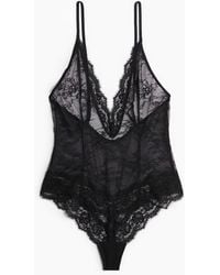 H&M - Tangabody aus Spitze mit tiefem Ausschnitt - Lyst