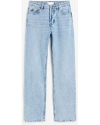 H&M Straight High Jeans - Blau
